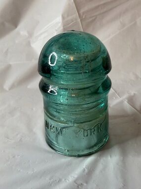Vintage Brookfield New York Glass Telephone Pole Insulator.